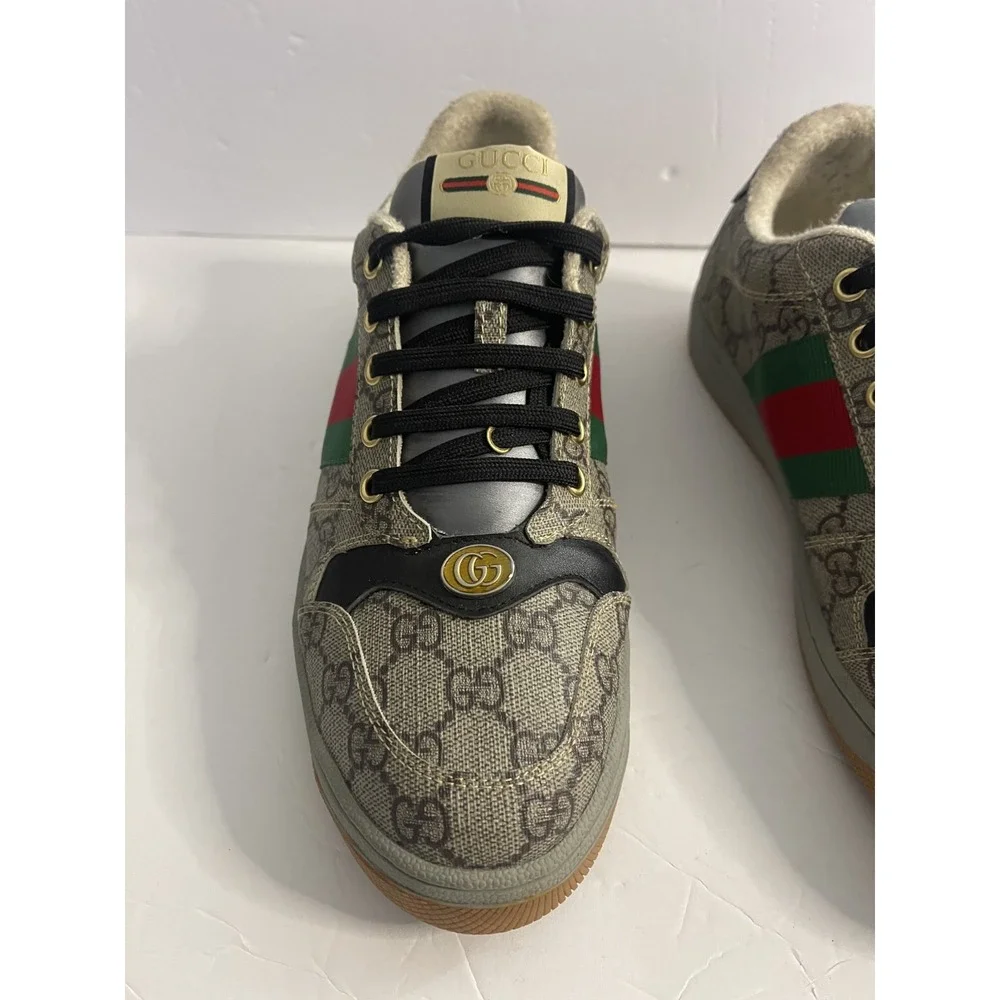 Gucci Screener GG‎ Canvas Low-Top Sneakers Size 10 - Picture 7 of 16